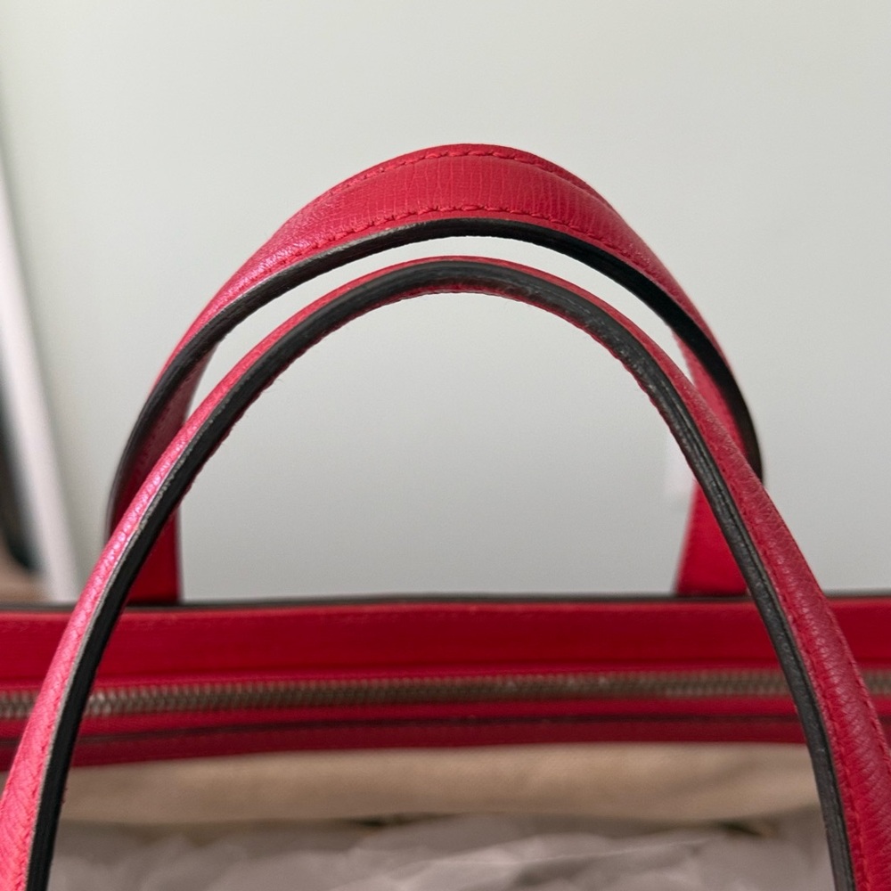 Red Gucci Horsebit 1955 Leather Tote Bag- - Picture 12 of 14